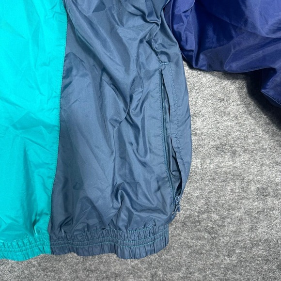 Vintage Nike Colorblock Windbreaker Jacket Men's Large Blue Teal Gray Athletic - Picture 11 of 14